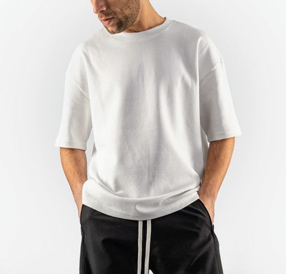 Ανδρικό Oversize T-Shirt 100% Βαμβάκι – Γαλάζιο,Μαύρο , Μπεζ,και Άσπρο