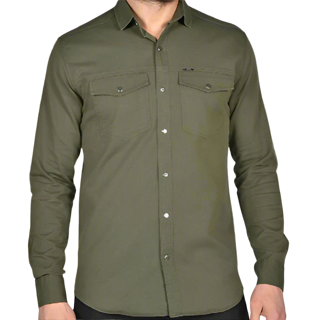Τζιν Πουκάμισο Slim Fit Ελαστικό – 4 Χρώματα