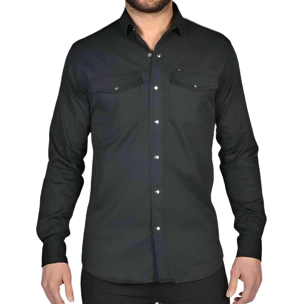 Τζιν Πουκάμισο Slim Fit Ελαστικό – 4 Χρώματα