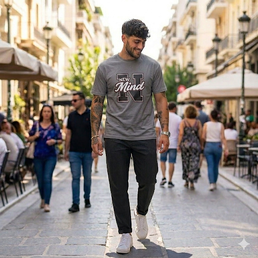 Ανδρικό T-Shirt New Mind 100% Βαμβάκι
