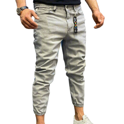 Jeans Γκρι με Λάστιχο στο Τελείωμα| OSCAR | OS6199