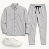 Ανδρικό Σετ Γκρι Πουκάμισο & Παντελόνι