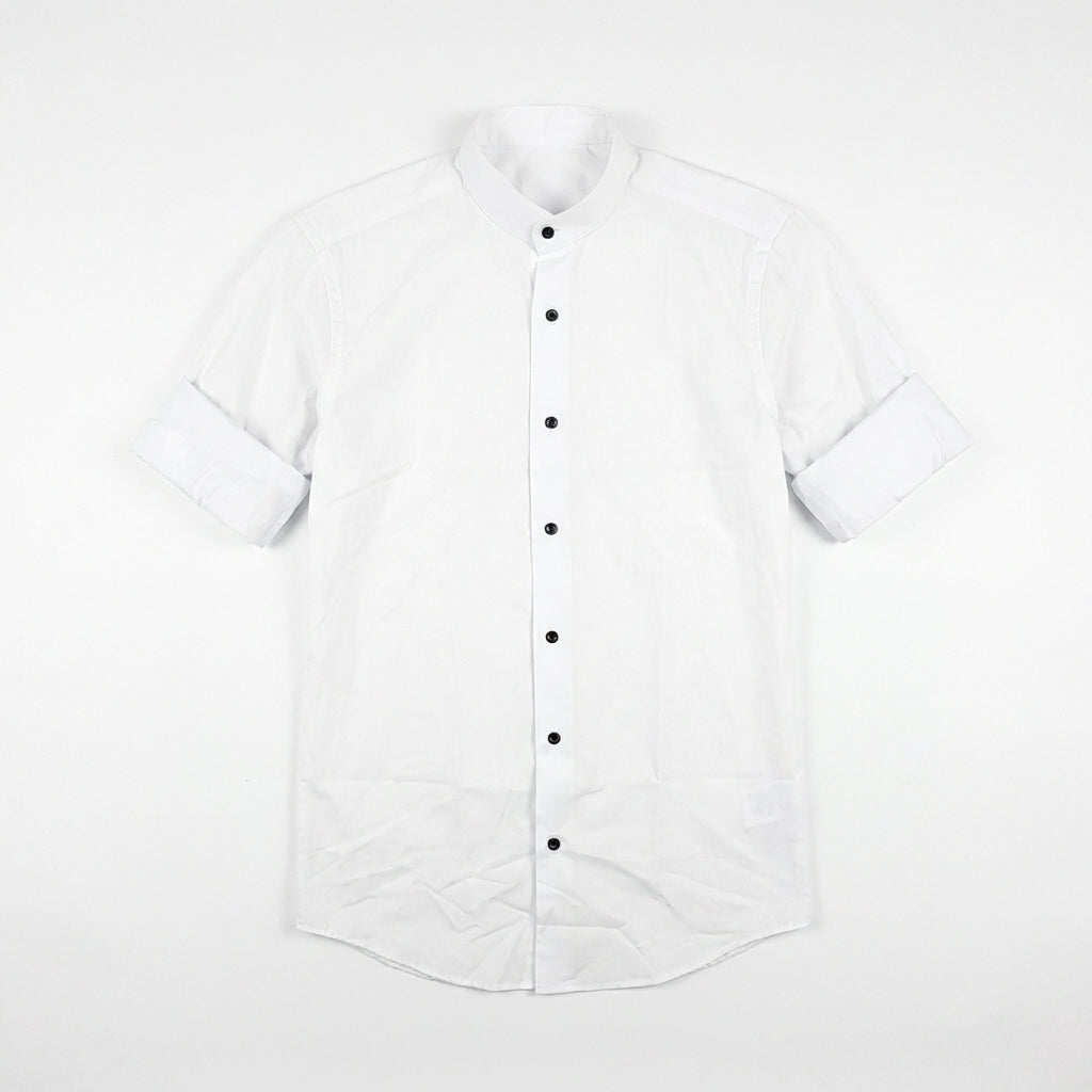 Ανδρικό Πουκάμισο μακρυμάνικο με Mao Γιακά – Slim Fit