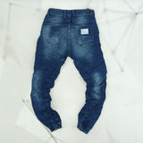 Jeans Παντελόνι με Σχισίματα και Λάστιχο στο Τελείωμα -Άνεση και Στυλ  | Senior | S477