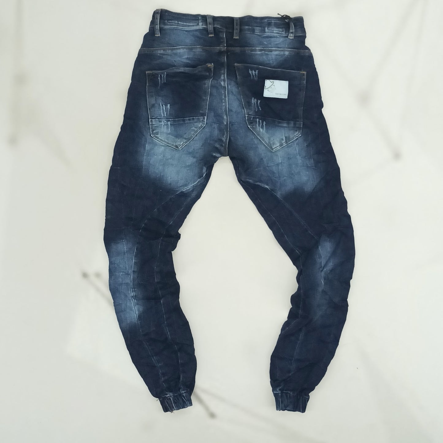 Jeans Ανδρικό Παντελόνι SENIOR με Λάστιχο και Σχισίματα| Senior | S498