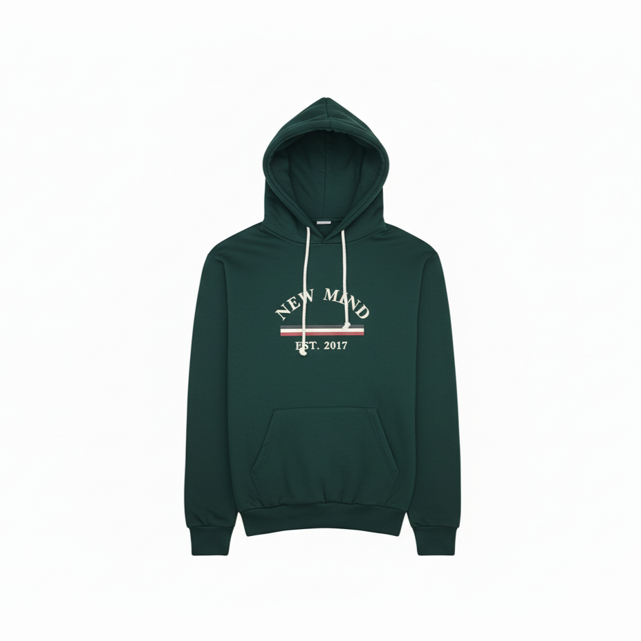 Ανδρικό Φούτερ Hoodie Κυπαρισσί NEW MIND 100% Βαμβάκι