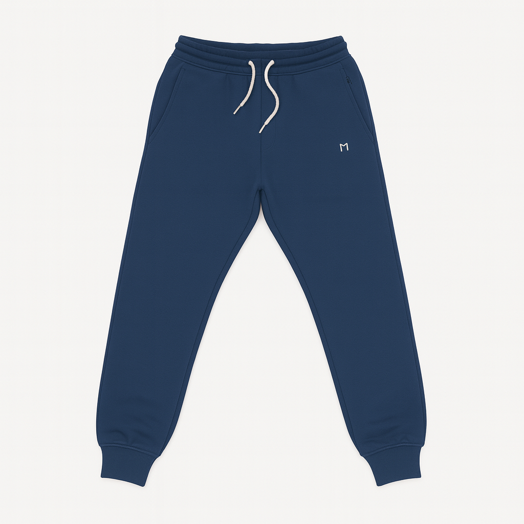 Ανδρική Βαμβακερή Φόρμα Κυπαρισσί μαύρο και μπλε  με Λάστιχο NEW MIND