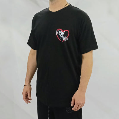 Μαύρο T-shirt Ελληνικής Κατασκευής 100% Βαμβάκι| New Mind | NM235N