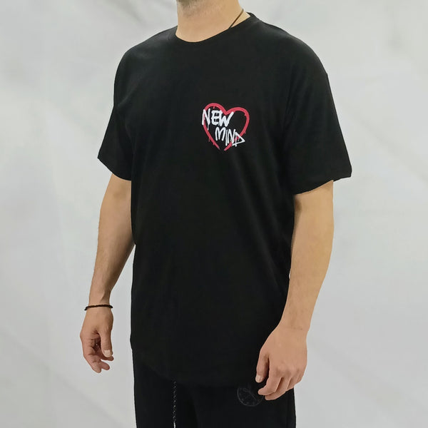 Μαύρο T-shirt Ελληνικής Κατασκευής 100% Βαμβάκι| New Mind | NM235N