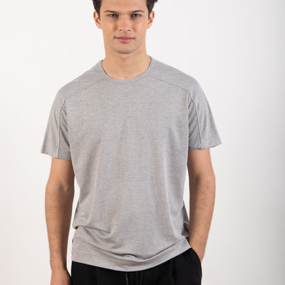 Κλασικό Γκρι Κοντομάνικο T-Shirt Βισκόζης Ελληνικής Κατασκευής Reckless - Άνετο & Διαχρονικό | RC5200GS