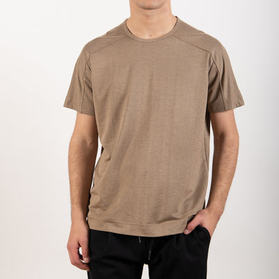 Κοντομάνικο T-Shirt Reckless Βισκόζη σε Καφέ/Μπεζ Απόχρωση με Κλασική Γραμμή και Στρογγυλή Λαιμόκοψη - Ελληνικής Κατασκευής | RC5200TS