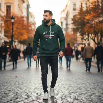 Ανδρικό Φούτερ Hoodie Κυπαρισσί NEW MIND 100% Βαμβάκι