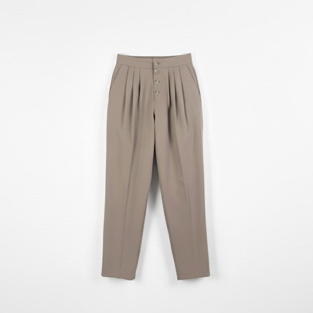 Ανδρικό παντελόνι με πιέτες και κουμπιά- Tapered