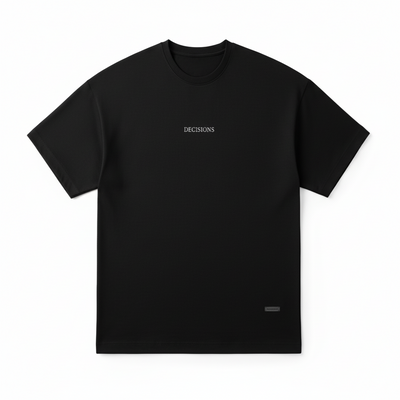 RECKLESS Oversized T-shirt "DECISIONS" Μαύρο ή Λευκό