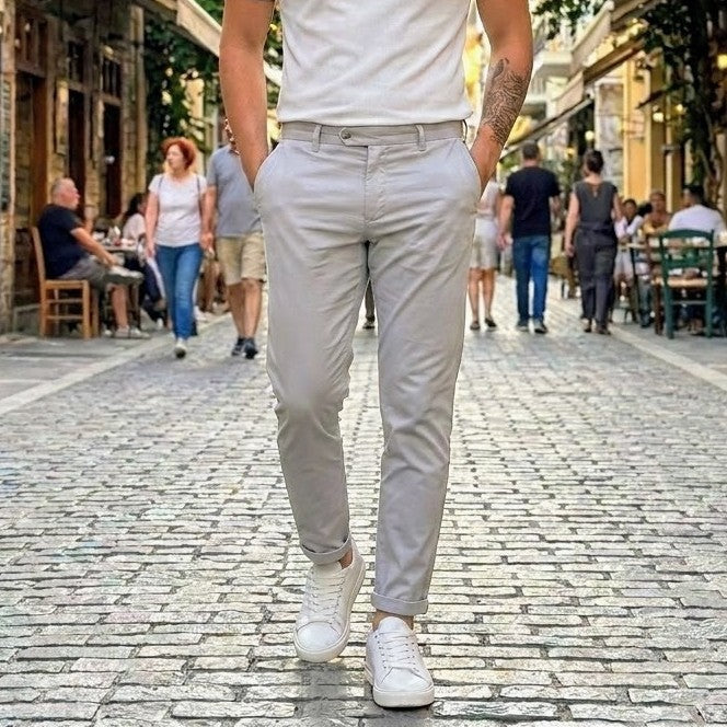 Ανδρικό Παντελόνι Slim Fit μέχρι τον Αστράγαλο