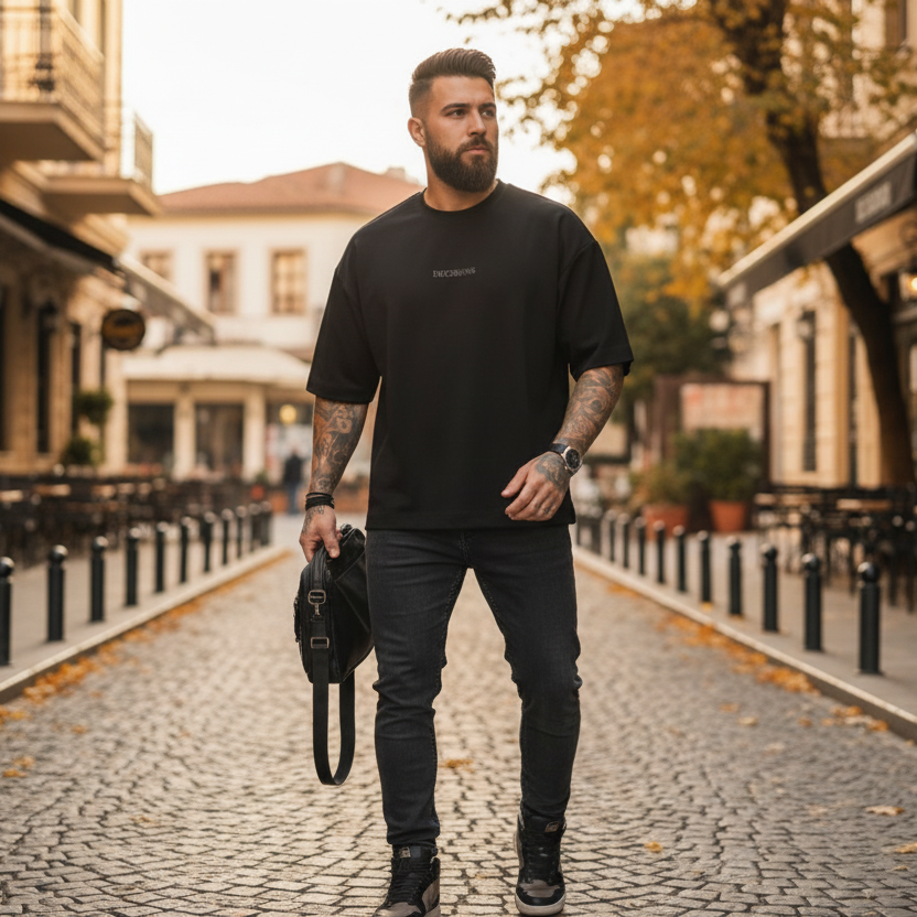 RECKLESS Oversized T-shirt "DECISIONS" Μαύρο ή Λευκό