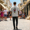 Ανδρικό T-Shirt με Στάμπα Πλάτης 100% Βαμβάκι