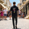 Ανδρικό T-Shirt με Στάμπα Πλάτης 100% Βαμβάκι