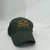 Καπέλο Baseball Senior σε Σκούρο Πράσινο με Χρυσό Κεντητό Μονόγραμμα Υψηλής Ποιότητας | S01H