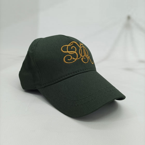 Καπέλο Baseball Senior σε Σκούρο Πράσινο με Χρυσό Κεντητό Μονόγραμμα Υψηλής Ποιότητας | S01H